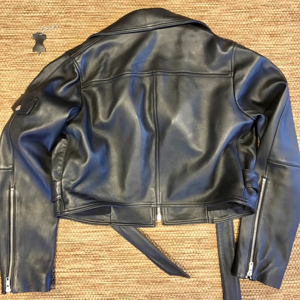 Leather biker jacket - Picture 6 of 7
